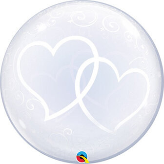 Verbonden Harten Deco Bubble Ballon 61cm