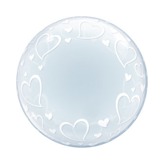 Stijlvolle Harten Deco Bubble Ballon 61cm