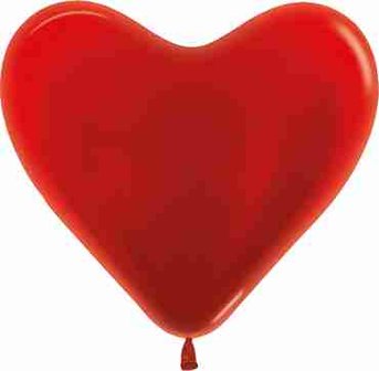 Parelmoer Rood Hart Latex Ballonnen 40cm 10st