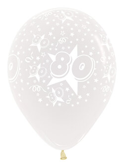 Transparant met Sterren &#039;80&#039; Latex Ballonnen 30cm 25t