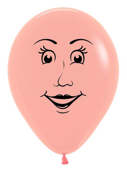Gezicht Vrouw Latex Ballonnen 30cm 25st