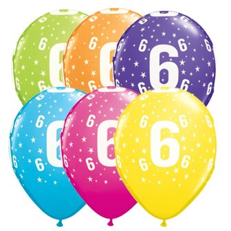 Gekleurd Assorti. &#039;6&#039; Latex Ballonnen 30cm 25st