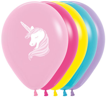 Sempertex Eenhoorn Assorti Latex Ballonnen Unicorn 30cm 12st