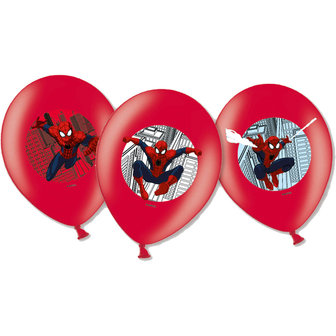 Spiderman FullColor Latex Ballonnen 27cm 6st