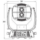 Showtec Infinity iS-200 200Watt witte LED 15&deg; pro LED movinghead 