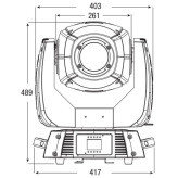 Showtec Infinity iS-200 200Watt witte LED 15&deg; pro LED movinghead 