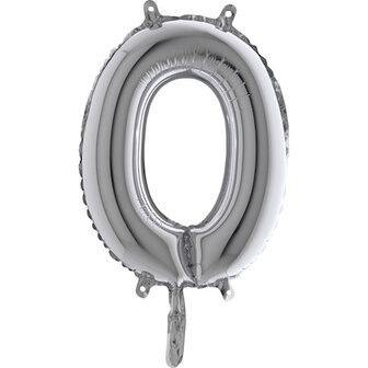 Grabo Zilver Letter &#039;O&#039; Folie Ballon 35cm