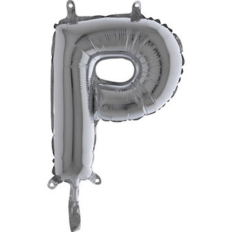 Grabo Zilver Letter &#039;P&#039; Folie Ballon 35cm