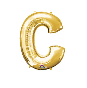 Goud Letter &#039;C&#039; Folie Ballon 40cm