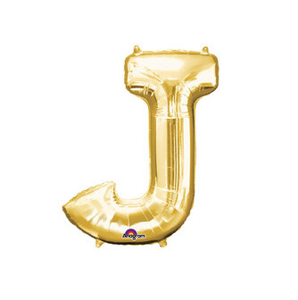 Goud Letter &#039;J&#039; Folie Ballon 40cm