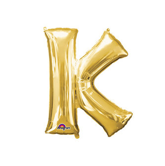 Goud Letter &#039;K&#039; Folie Ballon 40cm