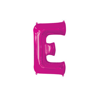 Magenta Letter &#039;E&#039; Folie Ballon 40cm