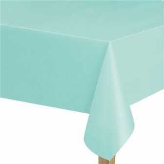 Mint Groen Plastic Tafelkleed 137x274cm