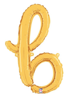 Goud Script Letter &#039;B&#039; Folie Ballon 60cm