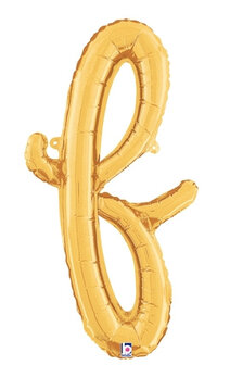 Goud Script Letter &#039;F&#039; Folie Ballon 60cm