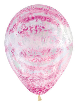 Graffiti Rose Pink Latex Ballonnen 30cm 25st Crystal Clear