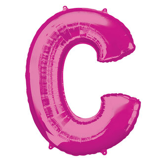 Fuchsia Letter &#039;C&#039; Folie Ballon 86cm