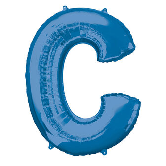 Blauw Letter &#039;C&#039; Folie Ballon 86cm