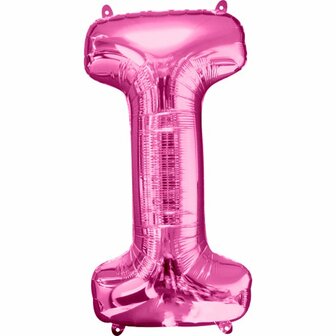 Fuchsia Letter &#039;I&#039; Folie Ballon 86cm