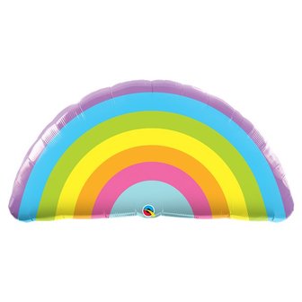 Stralende Regenboog Folie Ballon 91cm