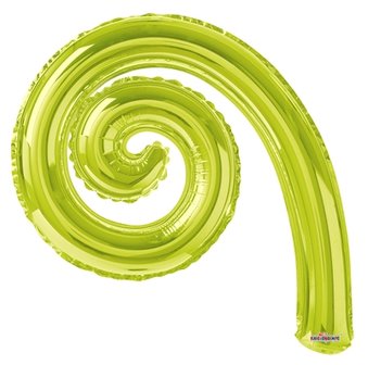 Lime Groen Krul Folie Ballon 49cm