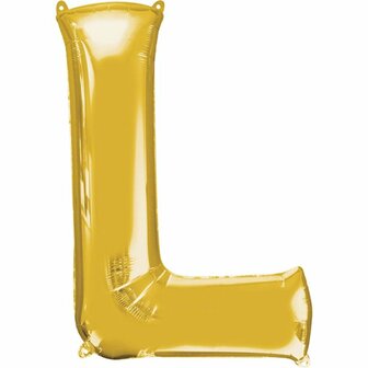 Goud Letter &#039;L&#039; Folie Ballon 86cm