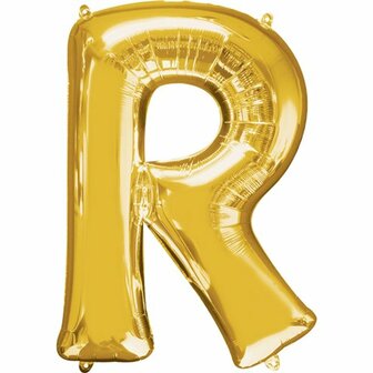 Goud Letter &#039;R&#039; Folie Ballon 86cm