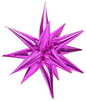 Magenta Starburst Folie Ballon 100cm