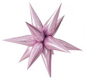 Licht Roze Starburst Folie Ballon 100cm