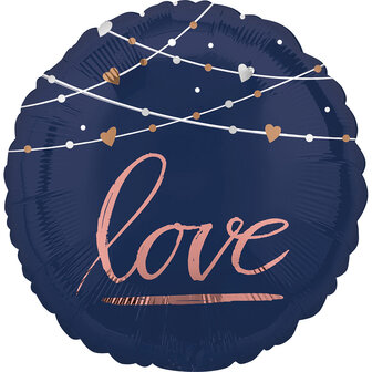 Marine Blauw &#039;Love, Better Together&#039; Folie Ballon 45cm