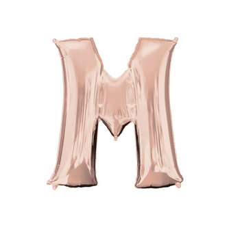 Rosegold Letter &#039;M&#039; Folie Ballon 40cm