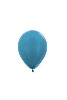 Sempertex Metallic Caribisch Blauw Latex Ballonnen 12cm 50st Metallic Pearl Caribbean Blue
