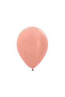 Sempertex Metallic Roze Goud Latex Ballonnen 12cm 50st Metallic Pearl Rosegold