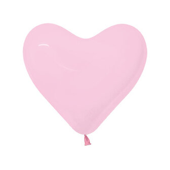Kauwgombal Roze Hart Latex Ballonnen 30cm 50st