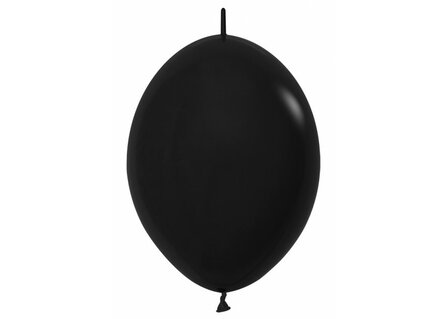Sempertex Fashion Solid Zwart Link-O-Loon Latex Ballonnen 30cm 50st Black