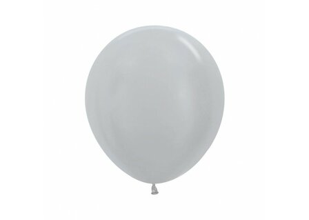 Sempertex Parelmoer Zilver Latex Ballonnen 45cm 25st Pearl Silver
