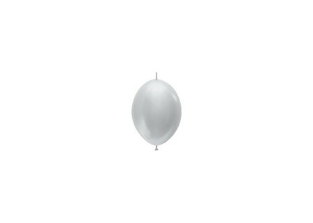 Sempertex Parelmoer Zilver Link-O-Loon Latex Ballonnen 15cm 50st Pearl Silver