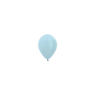 Sempertex Satin Pearl Blauw Latex Ballonnen 12cm 50st Pearl Blue