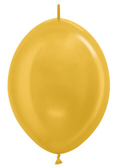 Sempertex Metallic Goud Link-O-Loon Latex Ballonnen 30cm 50st Metallic Pearl Gold