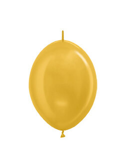 Sempertex Metallic Goud Link-O-Loon Latex Ballonnen 12cm 50st Metallic Pearl Gold