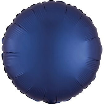 Marine Blauw Luxe Satijn Folie Ballon 45cm