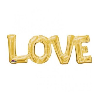 Goud &#039;Love&#039; Letters Folie Ballon 63cm