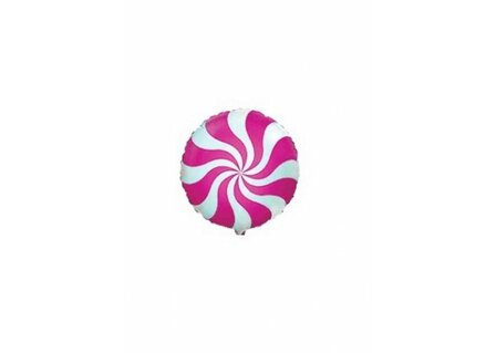 Fuchsia Rond Snoepje Folie Ballon 22cm