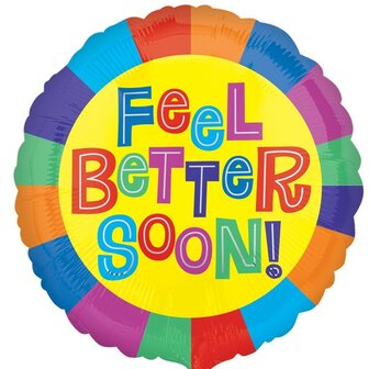 Kleurrijk &#039;Feel Better Soon&#039; Folie Ballon 45cm