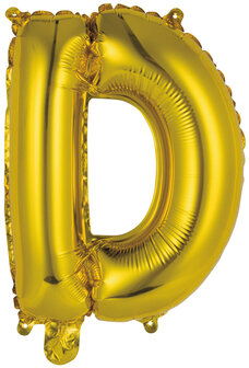 Goud Letter &#039;D&#039; Folie Ballon 40cm