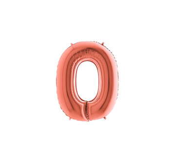 Rosegold Letter &#039;O&#039; Folie Ballon 35cm