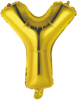 Goud Letter &#039;Y&#039; Folie Ballon 40cm