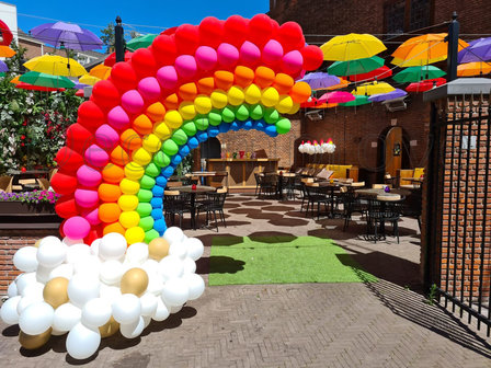 Regenboog Halfrond Ballonnenboog op Wolk