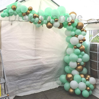 Organic Mint met Goud Driekwart Ballonnenboog