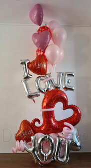 Valentijn Love Hart Collage Ballonnenpilaar